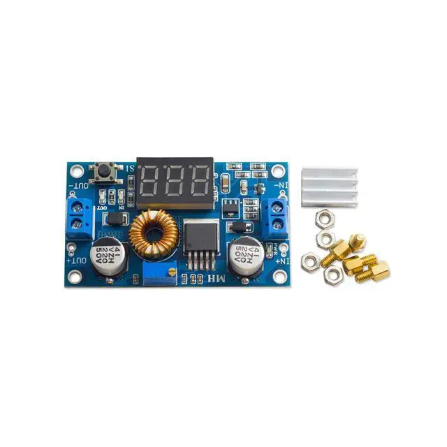 Alt view image 4 of 6 - 2-Pack XL4015 5A 75W DC-DC Step-Down Module, LED Voltmeter | 4-38V input, self-calibrating voltmeter, for DIY adjustable power supply projects
