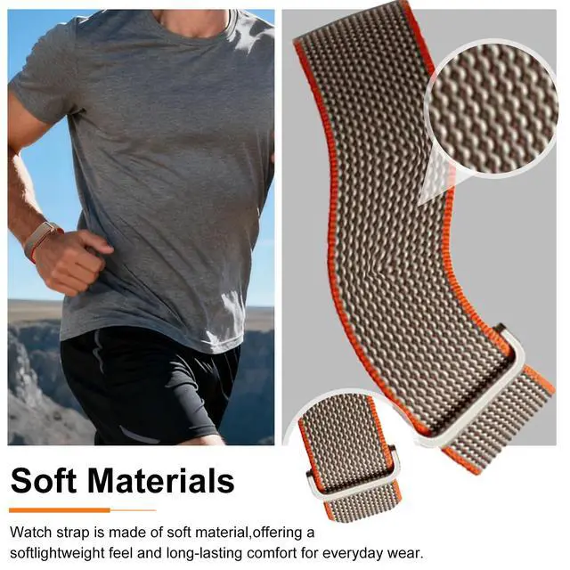 Alt view image 5 of 7 - Braided Nylon Band for Google Fitbit Air, Stretchy Elastic Sport Strap, Wristband for Women and Men