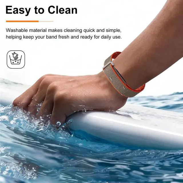 Alt view image 6 of 7 - Braided Nylon Band for Google Fitbit Air, Stretchy Elastic Sport Strap, Wristband for Women and Men
