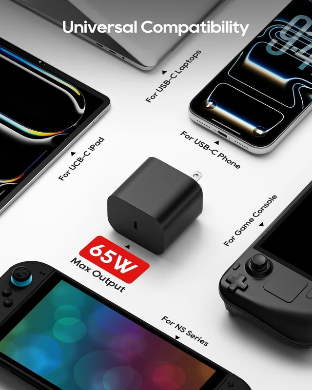 Alt view image 3 of 6 - Portable Dock 4K with 65W Charger & 6.5' HDMI for Nintendo Switch 2/1/OLED/Steam Deck/ROG Ally/Legion Go/Laptop etc. Travel Docking Station TV Accessories, USB-C Charging Cable, AC Adapter Power Cord