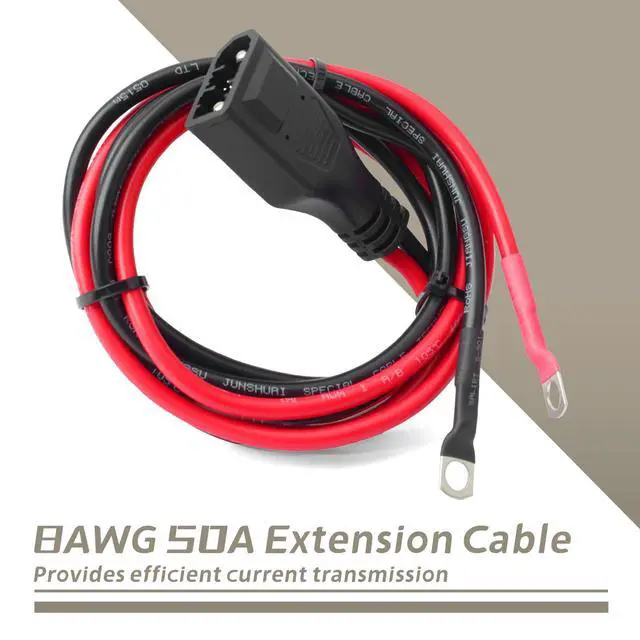 Alt view image 2 of 7 - 50A Extension Cable 8AWG Compatible with EcoFlow Delta 2/3 Series Portable Power Station, for PPS Expansion Adapter Cable, Built-in Independent Regulation, Bidirectional Fast Charge