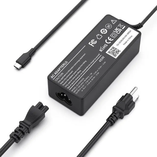 Main image of 45W USB-C Chromebook Charger Compatible with HP Chromebook Dell Latitude/XPS Acer Asus Lenovo Samsung Laptop;Universal USB C/Type C Power Adapter for More Device Type C Fast Charging