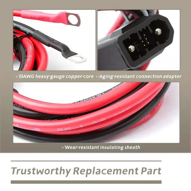 Alt view image 5 of 7 - 50A Extension Cable 8AWG Compatible with EcoFlow Delta 2/3 Series Portable Power Station, for PPS Expansion Adapter Cable, Built-in Independent Regulation, Bidirectional Fast Charge