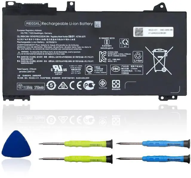 Main image of RE03XL Laptop Battery Compatible with HP ProBook 430 440 445 450 455R G6 430 440 445 450 G7 Serie HSTNN-OB1C HSTNN-UB7R HSTNN-DB9A L32407-AC1 L32407-2B1 L32407-541 L32656-005 11.55V 45Wh 3750mAh