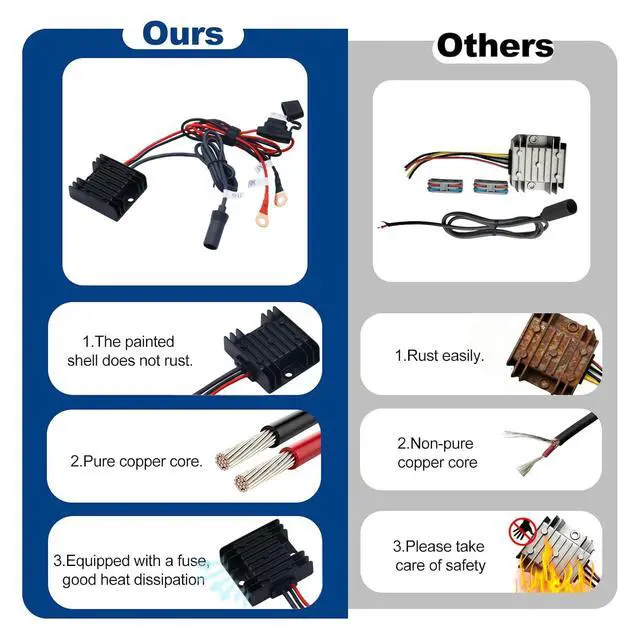 Alt view image 5 of 7 - 12V/24V to 30V 3.5A Step Up Converter for Starlink Mini - Waterproof DC Power Supply with Copper O-Ring Terminals (Black)