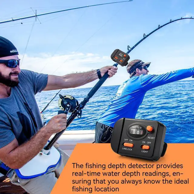 Alt view image 3 of 6 - Fishing Line Counter, Handheld Fish Finders with Digital Display Transducer Depth Finders Portable Fishing Tool for Spooling Trolling Jigging