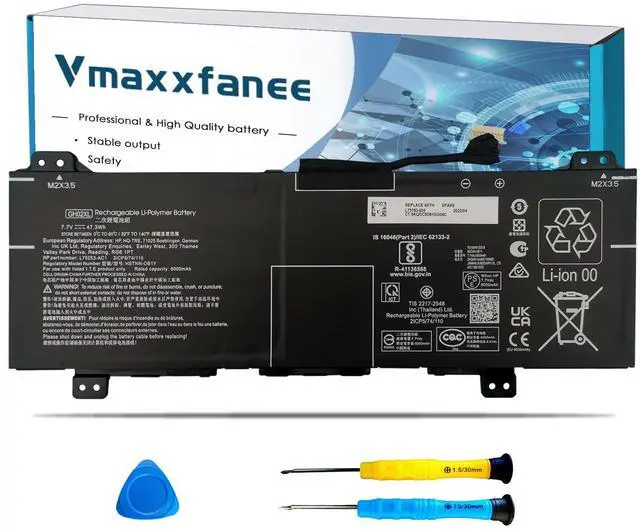 Main image of GH02XL 47.3Wh Laptop Battery Replacement for HP Chromebook 11A G8 11 G8 14 G6 Chromebook X360 11 G3 14AT-NA000 NA0010DS NA0010CA Series HSTNN-DB9M L75253-271 L75783-005 7.7V