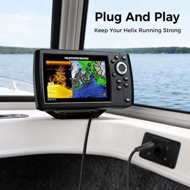 Alt view image 4 of 6 - PD USB-C to 12V DC Power Cord for Humminbird All Helix Fish Finders, Humminbird PC Helix 5/7/8/9/10/12/15, ICE Helix ICE Flasher 720105-1 411670-1, All 300 500 600 700 800 900 1100 Models