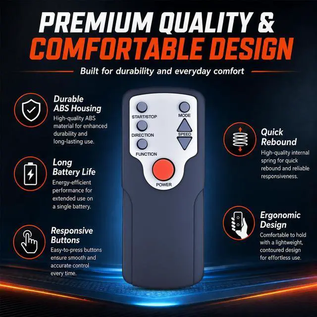 Alt view image 5 of 7 - New Replacement Elliptical Machine Remote Control for CURSOR Fitness, DOMNIU, GEONEO, HJDFGSS, Medilax, Morelax, Putnen, Roylvan, VIVURN, Yagud Under Desk Elliptical Cross Trainer MF-H-01 D802 C5 S200