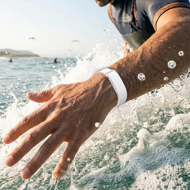 Alt view image 5 of 7 - Soft Silicone Band Compatible with Google Fitbit Air, Adjustable Rubber Sport Replacement Wristband, Comfortable Watch Strap for Men Women