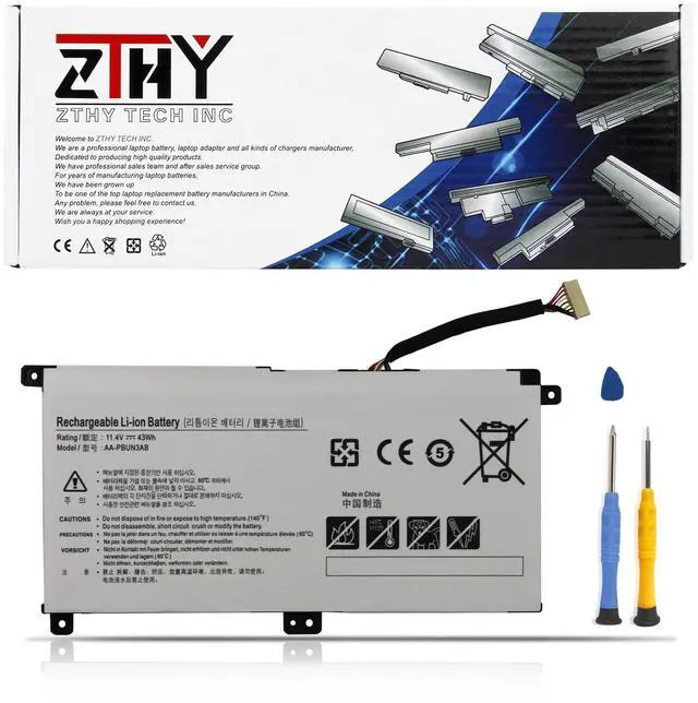 Main image of AA-PBUN3AB AA-PBUN3QB Battery Replacement for Samsung NP300E4M NP500R5M | NP300E5K NP530E5M NP740U3M NP740U5M NP730QAA NP800G5M 7 Spin NP740U3L NP740U5L NP550XTA Odyssey NT500R5L NT760XBE 11.4V 43Wh