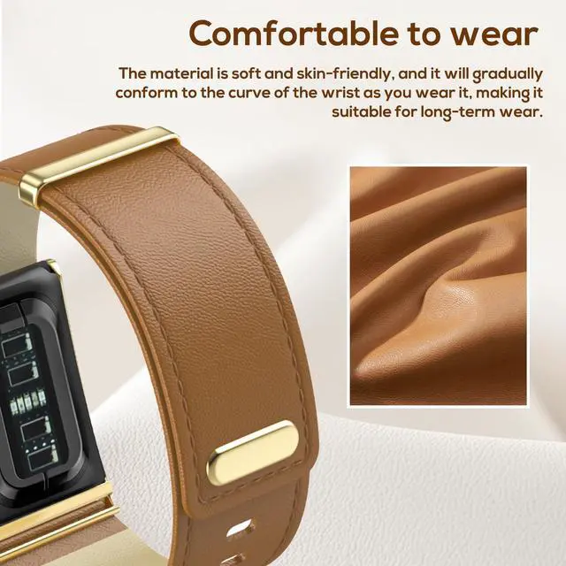 Alt view image 4 of 7 - Leather-Bands for Whoop-5.0 One/Peak/Life - Nobility Fashion Genuine Leather,Rugged Durable,Adjustable Replacement Comfortable Straps for Men Women(Not for Whoop 4.0/3.0)
