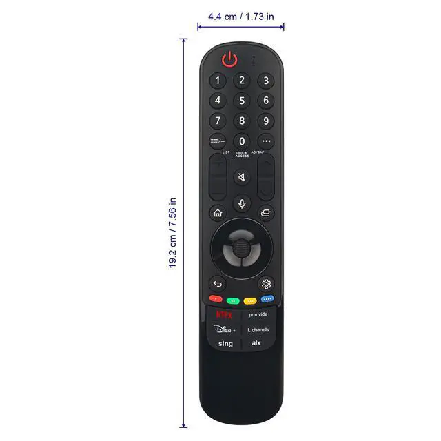 Alt view image 4 of 7 - MR24GA Magic Voice Remote Control Replacement fit for LG TV 2024 OLED evo | G4, C4, B4 Series, QNED 99T, 90T, 85T, 80T Series LED Smart TV, UT80, UT75 Series 4K Smart TV