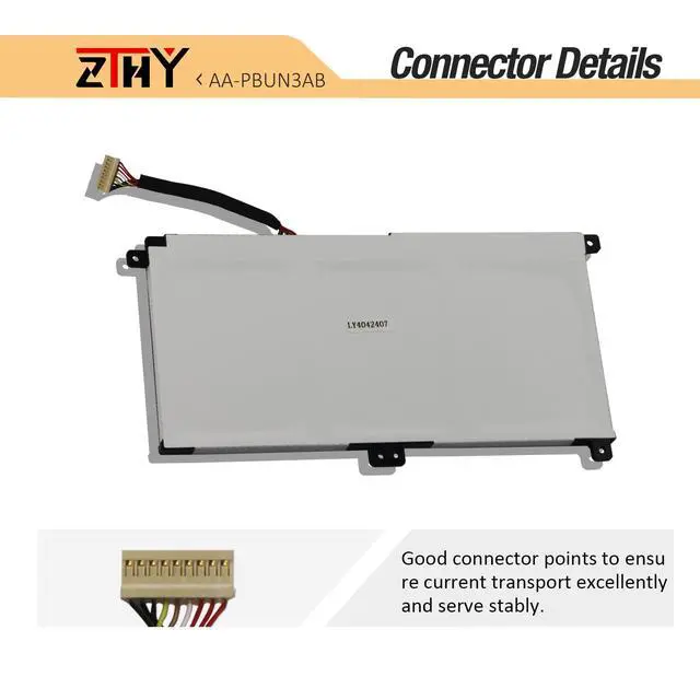 Alt view image 4 of 7 - AA-PBUN3AB AA-PBUN3QB Battery Replacement for Samsung NP300E4M NP500R5M | NP300E5K NP530E5M NP740U3M NP740U5M NP730QAA NP800G5M 7 Spin NP740U3L NP740U5L NP550XTA Odyssey NT500R5L NT760XBE 11.4V 43Wh