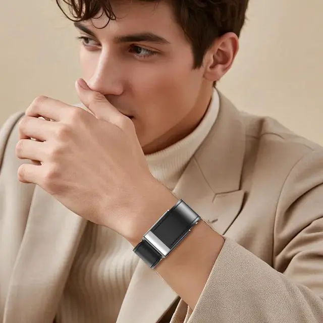 Alt view image 7 of 7 - Leather-Bands for Whoop-5.0 One/Peak/Life - Nobility Fashion Genuine Leather,Rugged Durable,Adjustable Replacement Comfortable Straps for Men Women(Not for Whoop 4.0/3.0)