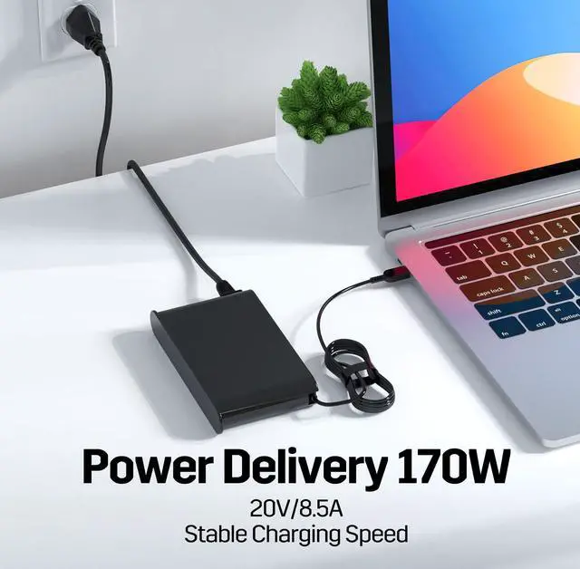 Alt view image 2 of 7 - Slim 170W 20V 8.5A Laptop Charger Replacement for Lenovo Legion Slim 5 5i Yoga Pro 9i LOQ Gaming ADL170SCC3A 4X20S56697 ThinkPad P1 P16 P70 P71 P72 P73 P53 IdeaPad Pro 5 AC Power Adapter Supply Cord