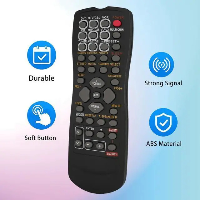 Alt view image 7 of 7 - Replacement Remote Control for Yamaha RAV300 YHT-100 RAV120 RX-V2095 RX-V995 RX-V992 RAV150 RV1103 RX-V793 RAV110 AV A/V Receiver