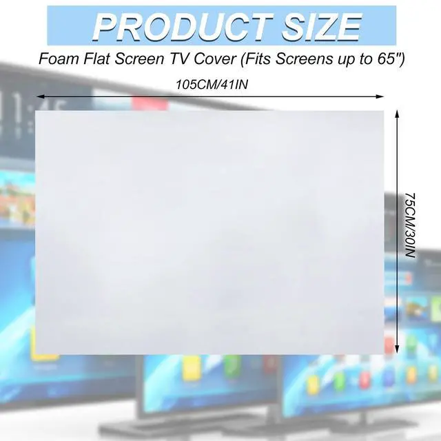 Alt view image 2 of 6 - 2 Pcs TV Cover for Moving Foam Flat Screen Cover Waterproof and Weatherproof Protection Supplies 30 x 40'' Display Screen Protector for TV Moving, Storage, or Renovation Fits to 43"