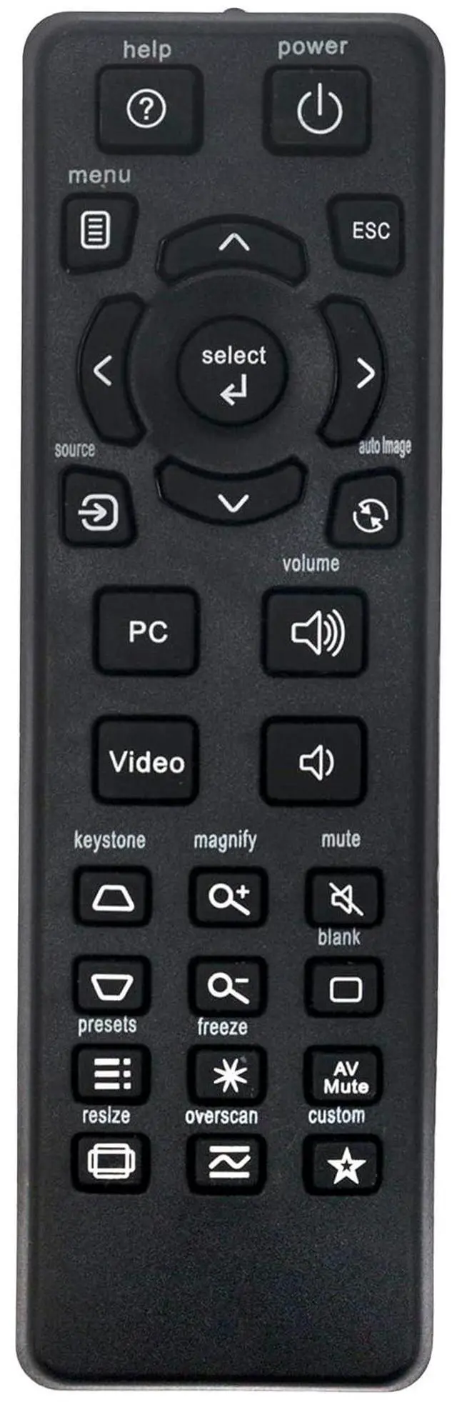 Main image of New Replaced Remote fit for Infocus Projector IN112 IN1110A IN1112A IN1116 | IN1118HD IN112A IN112AT IN112X IN112XW IN114 IN114A IN114AT IN114ST IN114STA IN114X IN114XW IN116 IN116A IN116X IN1