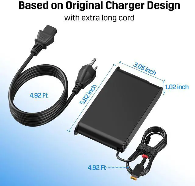 Alt view image 5 of 7 - Slim 170W 20V 8.5A Laptop Charger Replacement for Lenovo Legion Slim 5 5i Yoga Pro 9i LOQ Gaming ADL170SCC3A 4X20S56697 ThinkPad P1 P16 P70 P71 P72 P73 P53 IdeaPad Pro 5 AC Power Adapter Supply Cord