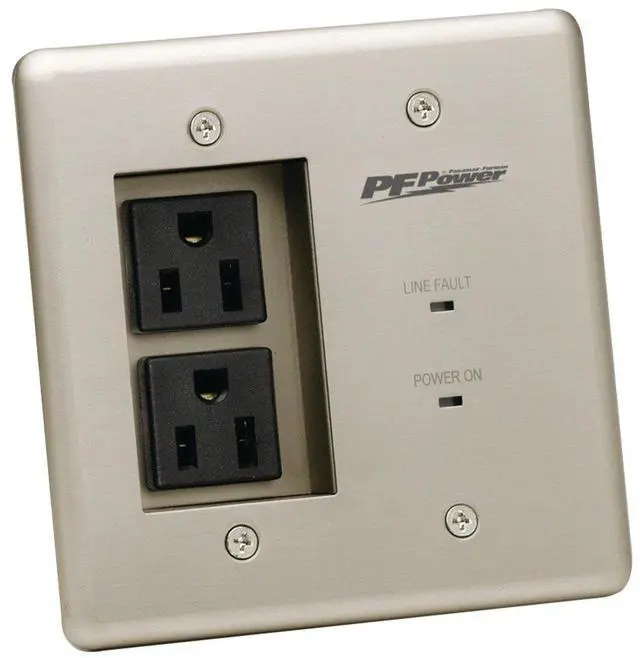 Main image of MIW-POWER-PRO-PFP Power Outlet Faceplate - Silver