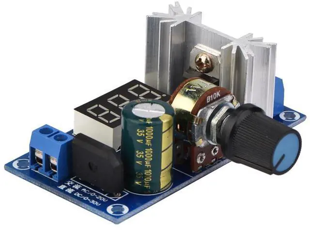 Main image of Ac Dc Voltage Regulator Adjustable, LM317 2A Digital Display Adjustable Voltage Regulator for Converting Tension You Need, DC 3-30V AC 3-20V to DC 1.25V-28V Output Voltage