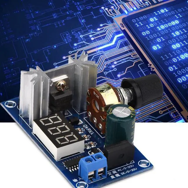 Alt view image 2 of 7 - Ac Dc Voltage Regulator Adjustable, LM317 2A Digital Display Adjustable Voltage Regulator for Converting Tension You Need, DC 3-30V AC 3-20V to DC 1.25V-28V Output Voltage