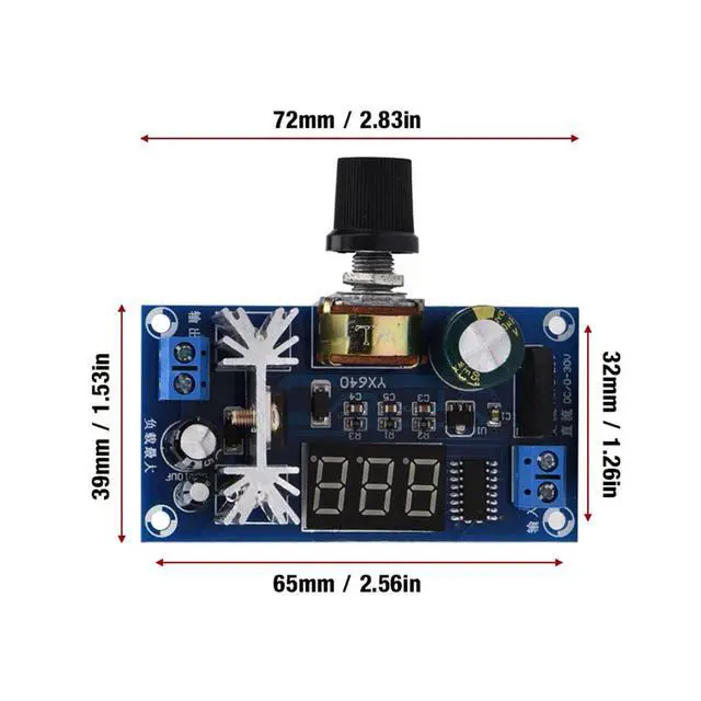 Alt view image 4 of 7 - Ac Dc Voltage Regulator Adjustable, LM317 2A Digital Display Adjustable Voltage Regulator for Converting Tension You Need, DC 3-30V AC 3-20V to DC 1.25V-28V Output Voltage