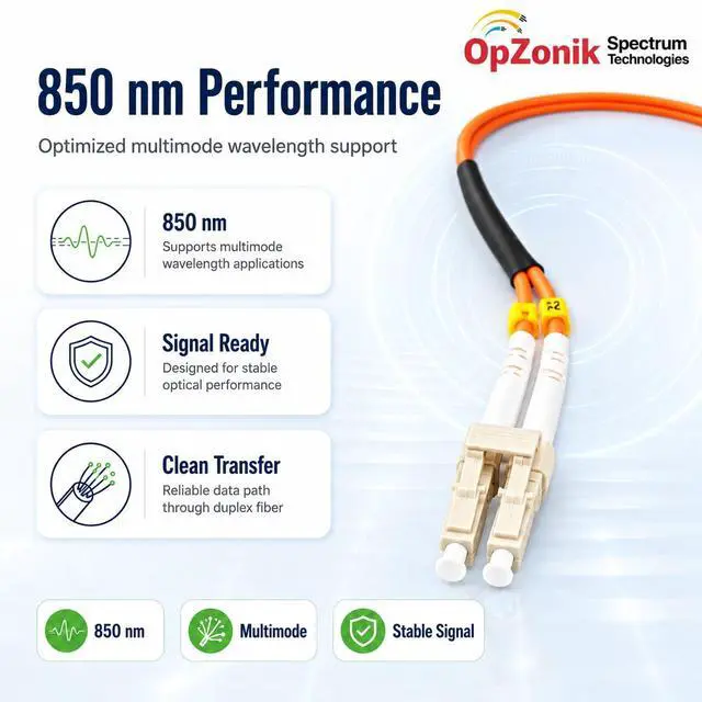 Alt view image 5 of 7 - 1FT LC to SC Fiber Optic Adapter Cable Multimode OM1 62.5/125 Duplex, LC Male to SC Female Fiber Adapter Cable 0.3 Meter (1 FT)