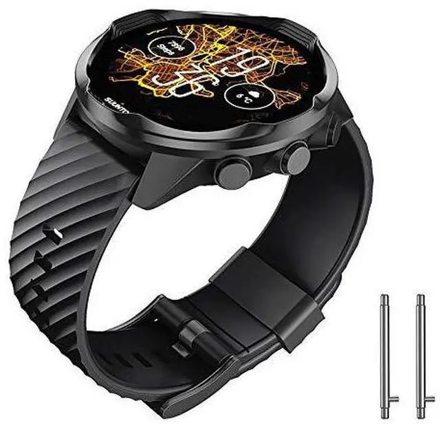 Main image of Compatible with Suunto 7 Soft Silicone Band Suunto 9 Replacement Wristband for Men and Women Sports Watch Strap for Suunto 7/9 Baro/9 Spartan/9 GPS Watch band, Black