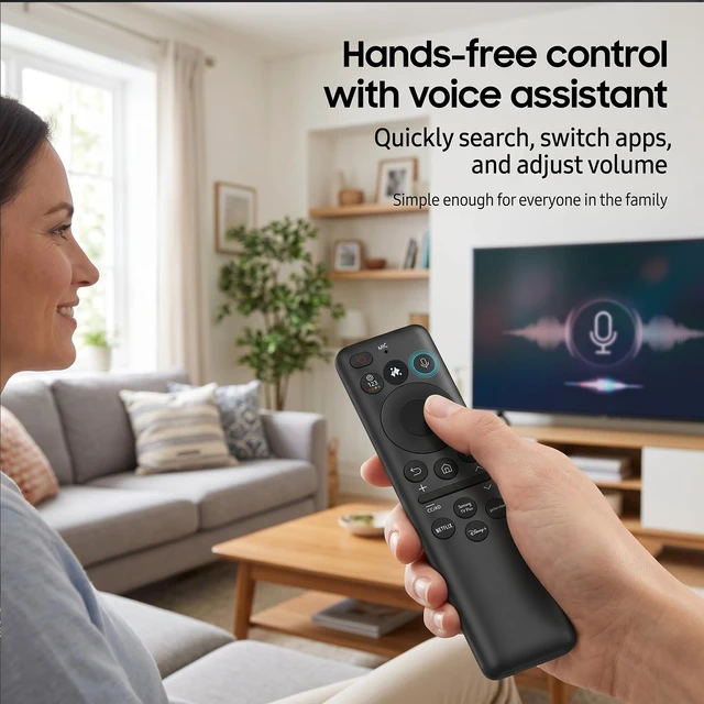 Alt view image 7 of 7 - New BN59-01480A TM2360E Solar Smart AI Voice Bluetooth Remote Control Replacement Remote for Samsung Smart TV Neo QLED 8K UHD Models - Solar Charging & Voice Control with Samsung 2023-2026 Models