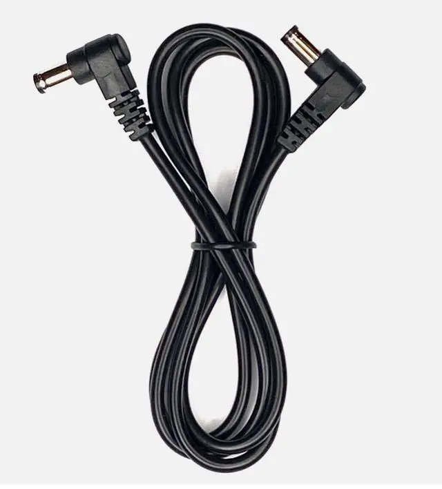 Alt view image 2 of 7 - (5) Pack 3 Foot Right Angle DC Power 5.5mm x 2.1mm Patch Cables Wire Male to Male