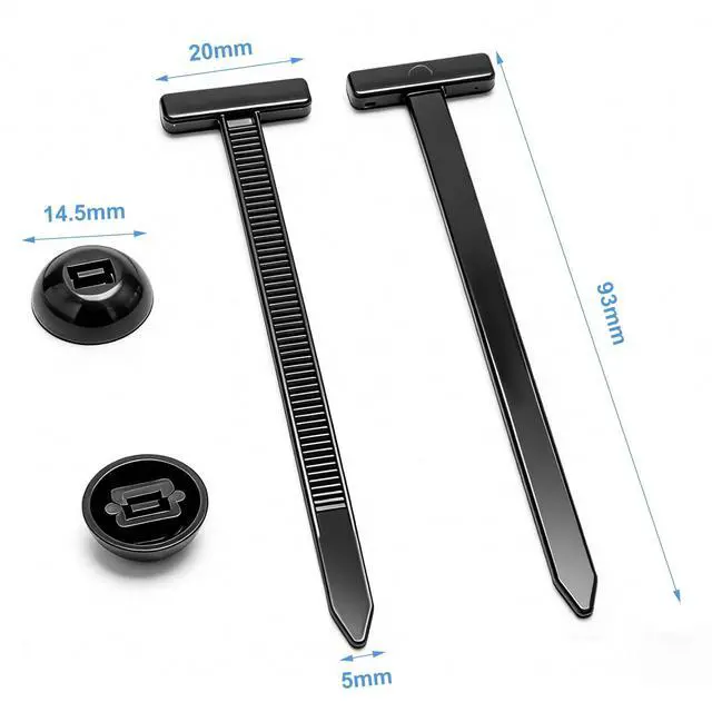 Alt view image 2 of 6 - Nylon Cable Tie Buckle for Car Fender | Trunk Bumper UV Resistant Plastic Rivet Fasteners for Cable Tie Buckle