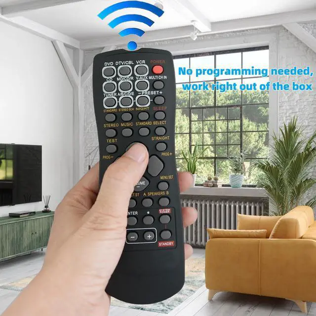 Alt view image 6 of 7 - Replacement Remote Control for Yamaha RAV300 YHT-100 RAV120 RX-V2095 RX-V995 RX-V992 RAV150 RV1103 RX-V793 RAV110 AV A/V Receiver