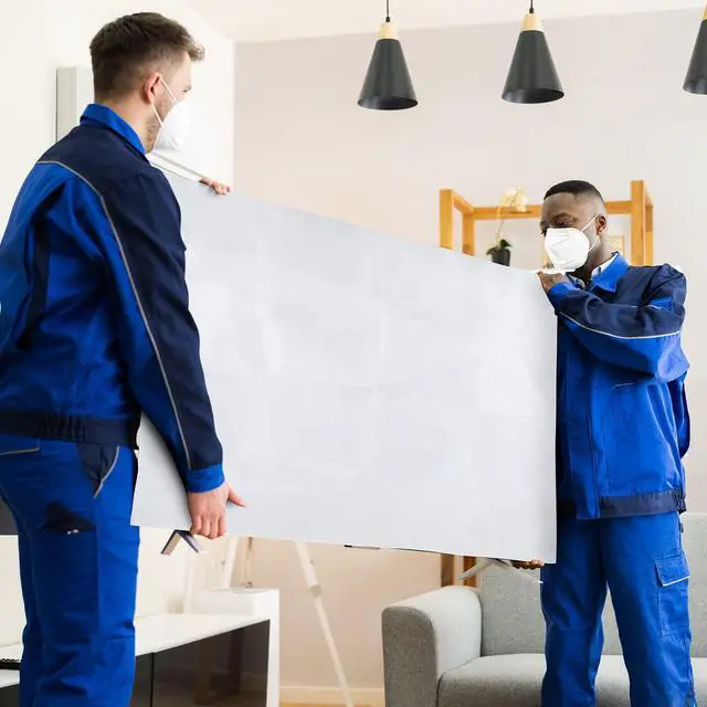 Alt view image 6 of 6 - 2 Pcs TV Cover for Moving Foam Flat Screen Cover Waterproof and Weatherproof Protection Supplies 30 x 40'' Display Screen Protector for TV Moving, Storage, or Renovation Fits to 43"