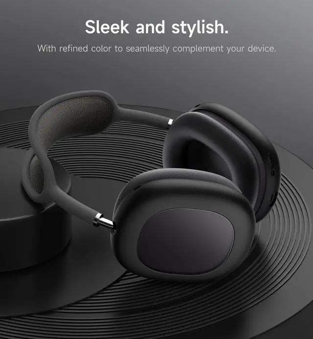 Alt view image 2 of 6 - for AirPods Max Case Cover, TPU Anti-Scratch Ear Cups Cover for AirPods Max Headphones, Rugged Shockproof Accessories Protective Cover for Apple AirPods Max - Black