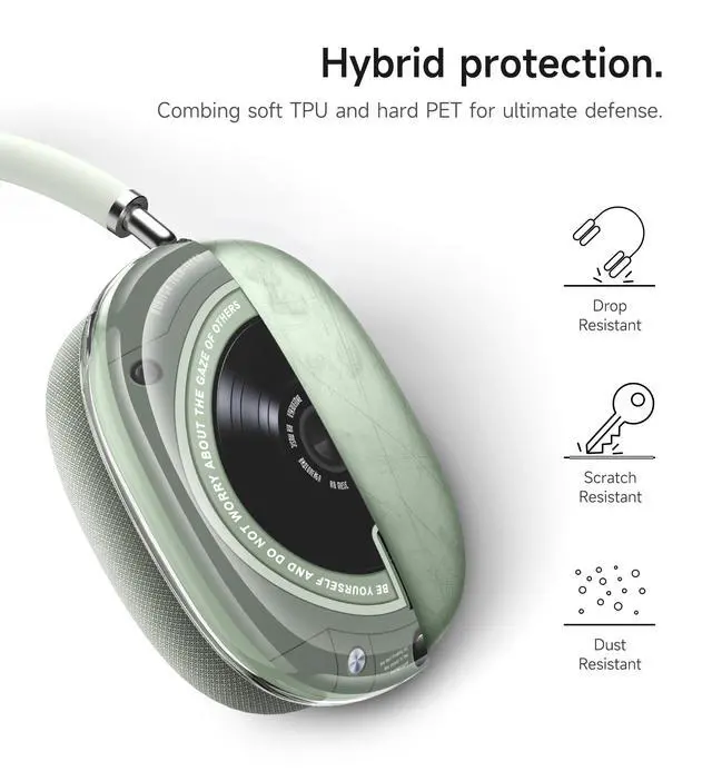 Alt view image 3 of 6 - for AirPods Max Case, TPU Anti-Scratch Ear Cups Cover for Apple AirPods Max - Green