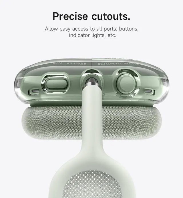Alt view image 4 of 6 - for AirPods Max Case, TPU Anti-Scratch Ear Cups Cover for Apple AirPods Max - Green