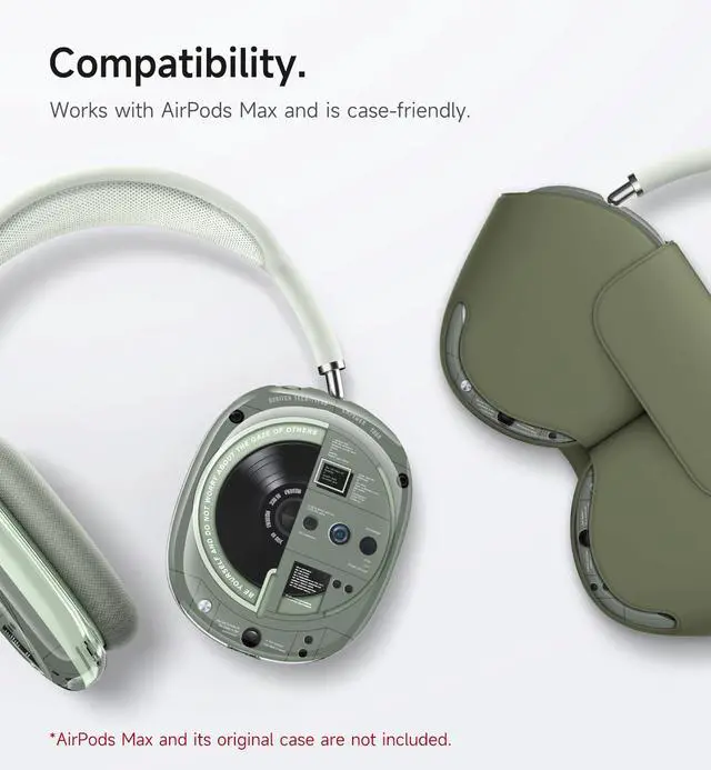 Alt view image 6 of 6 - for AirPods Max Case, TPU Anti-Scratch Ear Cups Cover for Apple AirPods Max - Green