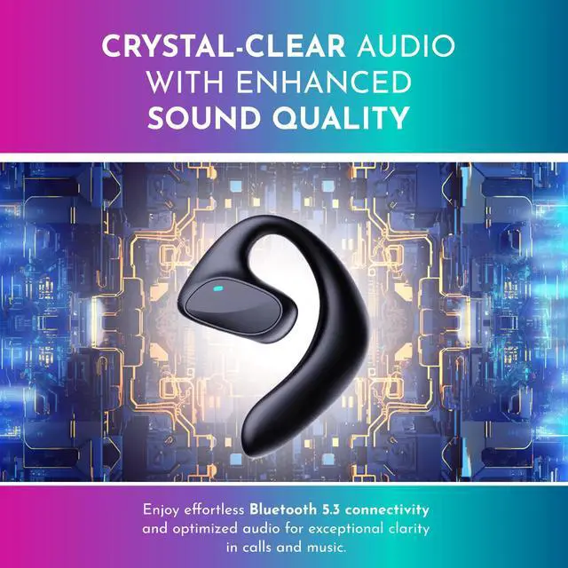 Alt view image 5 of 7 - AI Translation Earbuds Real Time - All Language Translator | Headphone Translating Earpiece Device - Wireless Bluetooth Offline Live Translate Earphone Interpreter Open Earpod (Black)