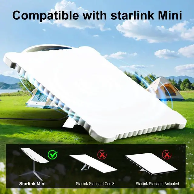 Alt view image 2 of 6 - Starlink Mini Cover Protective Case, Portable Shockproof Starlink Mini Accessories Silicone Protection Satellite Dish Gift Gear. White