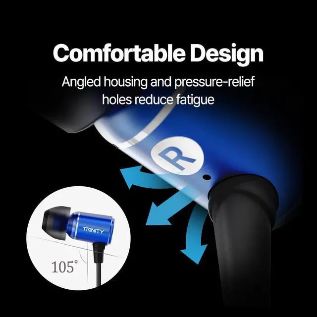 Alt view image 6 of 7 - Trinity USB-C Wired Earphones with DAC & Mic for iPhone & Android