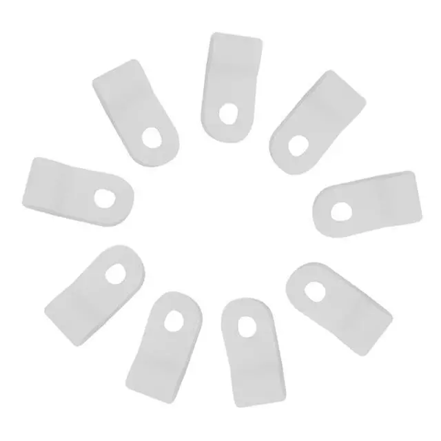 Alt view image 4 of 7 - 400pcs White Nylon R-Type Cable Clamps Fastener for 1/4 Inch (6.35mm) Dia Wire Tube Plastic Wire Cord Clip Fixer for Wire Management