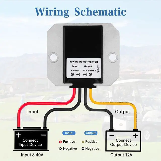 Alt view image 2 of 7 - 8V-40V to 12V Buck Boost Converter 3A 36W for Vehicles | 12V voltage regulator stabilizes fluctuating 8V-40V input for pumps, lights, cameras, and other low-power 12V devices