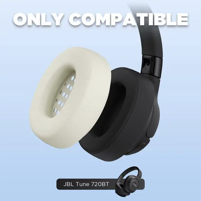 Alt view image 2 of 6 - for JBL Tune 720BT Ear Cushions Cover,Soft Silicone Protective Case Compatible with JBL Tune 720BT Headphone Earpad, Lightweight Durable Washable (Beige)