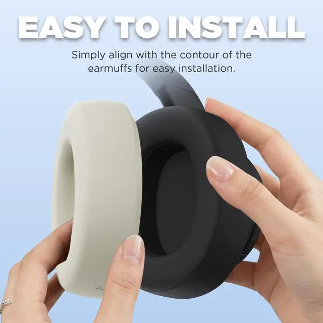 Alt view image 6 of 6 - for JBL Tune 720BT Ear Cushions Cover,Soft Silicone Protective Case Compatible with JBL Tune 720BT Headphone Earpad, Lightweight Durable Washable (Beige)
