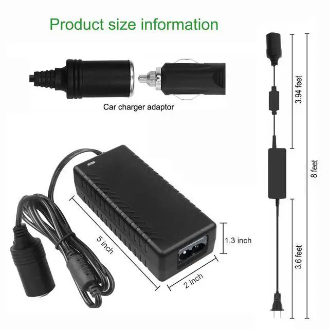 Alt view image 2 of 6 - AC to DC Converter 100V-240V to 12V/6A 72W Cigarette Lighter Socket Power Supply Adapter Car Cigarette Lighter Socket for Car Cooler Warmer Air Compressor Car Refrigerator Car Vacuum Cleaner etc