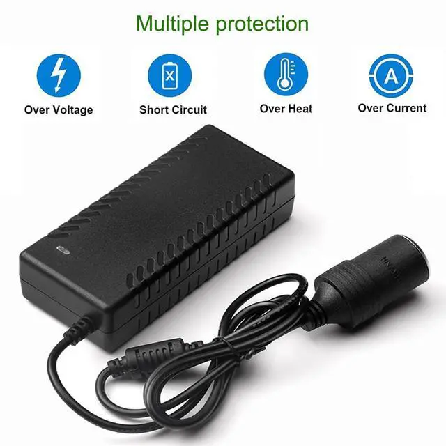 Alt view image 3 of 6 - AC to DC Converter 100V-240V to 12V/6A 72W Cigarette Lighter Socket Power Supply Adapter Car Cigarette Lighter Socket for Car Cooler Warmer Air Compressor Car Refrigerator Car Vacuum Cleaner etc