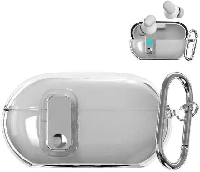 Main image of Clear Shockproof TPU Case Compatible with Beats Solo Buds 2024, Anti-Yellowing Protective Cover for Beats Solo Buds Case with Secure Lock & Carabiner (Clear)