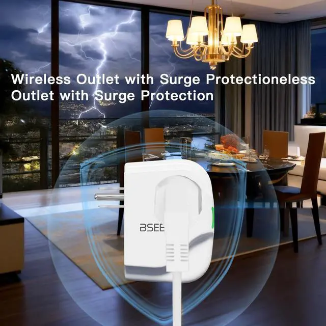 Alt view image 2 of 6 - Surge Protector Outlet with LED Indicators, Single Outlet Surge Protector for Refrigerator, TV, PC, Xbox, PS5, Home Appliance, Wall Voltage Protector with Ground, 120V, 2 Pack